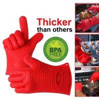 Silicone Oven Mitt Oven Gloves Heat Resistant Gloves Full Finger Hand Wrist Protection Silicone Oven Heat Resistant Mitts New Potholders  Mitts   Cozi