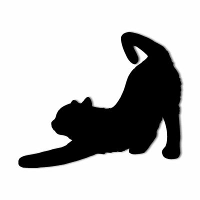 【Ready Stock】Cat Stretching Metal Wall Sign|Cat Silhouette Wall Decor|Indoor Outdoor Cat SignIron Art Deco Home Decor Pretty Artwork Iron crafts Home Decor