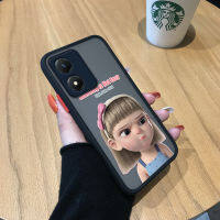 เคสโทรศัพท์Vivo Y02S /Realme Narzo 50i Prime น่ารักน่ารัก Frown Pouting Girl Frosted โปร่งใส Hard เคสใส่โทรศัพท์กันกระแทกฝาหลังกล้องป้องกันกรณี