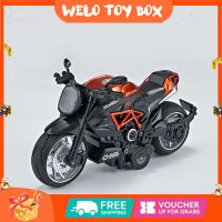 Boys 1:14 Alloy Motorcycle Model With Light Music Compatible For Gusta Simulation Locomotive Toys For Children