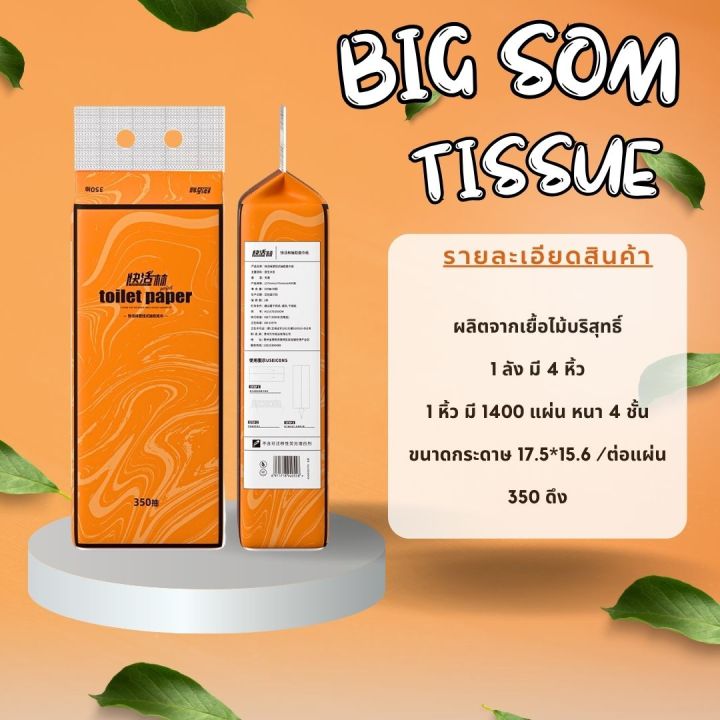 1-ลัง-4-หิ้ว-big-som-กระดาษทิชชู่-ทิชชู่-กระดาษชำระ-กระทิชชู่นิ่ม-แขวนแบบดึง