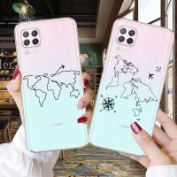 Transparent Silicone Phone Case For Huawei P10 P20 P30 P40 Lite E Mate 10 20 Lite Pro Back Cover World Map Travel Plane Shell