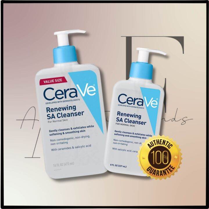 CeraVe SA Cleanser |Salicylic Acid Cleanser w/ Hyaluronic Acid ...