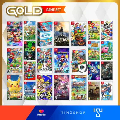 Gold Game Set : Nintendo Switch Game The Best Seller 2022 แผ่นเกม นินเทนโดสวิทซ์ รวมเกม ใหม่ เกมขายดี ปี 2022 ชุด Gold : เลือกเกม Doraemon Splatoon3 Xenoblade3 Diofield Zelda Animal Mario