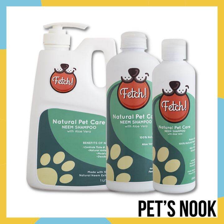 ♂Fetch Neem Madre de Cacao Shampoo for Dogs Pets Anti Tick Flea, Skin