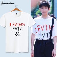 【New】เสื้อยืดแขนสั้นลําลอง พิมพ์ลายตัวอักษร Wang Yuan Weibo สําหรับผู้ชาย และผู้หญิง และนักเรียนSize S-5XL