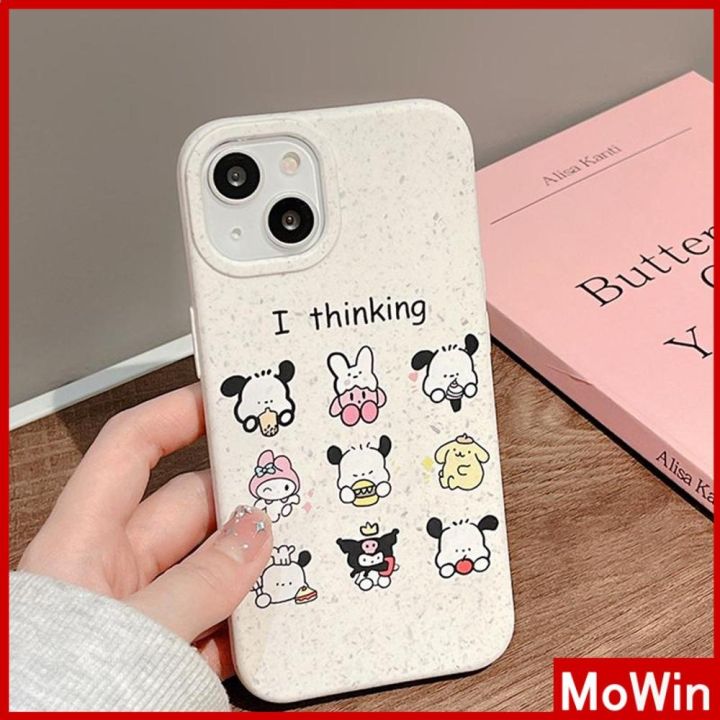 mowin-เข้ากันได้สำหรับ-เคสไอโฟน-เคสไอโฟน11-เคส-เป็นมิตรกับสิ่งแวดล้อมเคสย่อยสลายได้นุ่มสีขาวกันกระแทกป้องกันน่ารักการ์ตูนสีขาวล