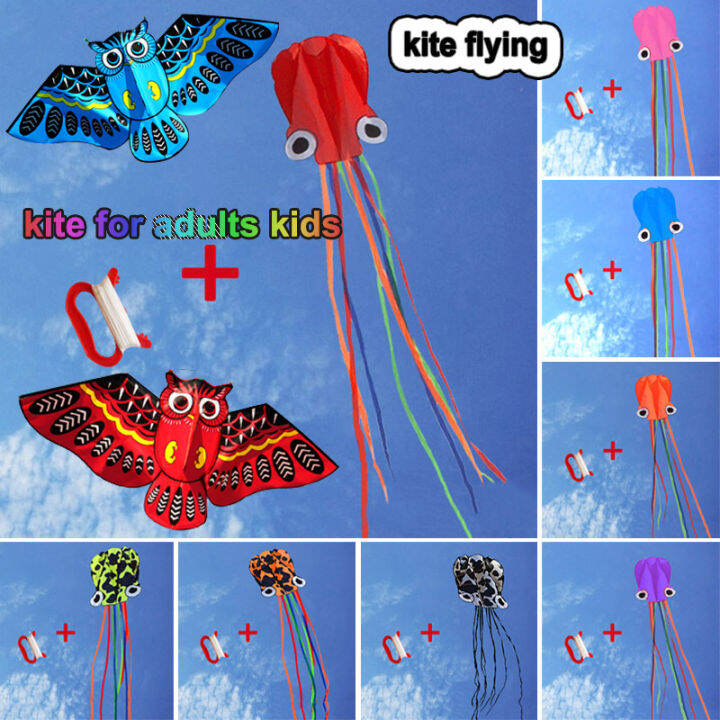 【In stock 】4M Large Kite Easy Fly Stunt Foldable Big Octopus Kite with