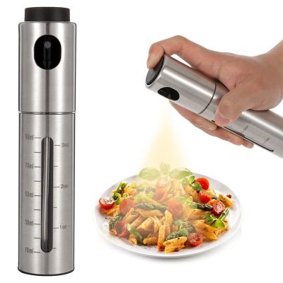 ❂ 100ml Oil Spray Bottle Stainless Steel Oil Spray Bottle Olive Oil Sprayer For Cooking Salad Bbq Kitchen Baking Roasting Cocina