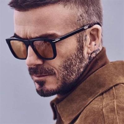¤❈ 2022 Classic Men 39;s Square Sunglasses Fashion Brand Designer Rivet Retro Women Sun Glasses UV400 Beckham Style Driver Eyewear