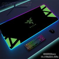 1 Razer RGB แผ่นรองเม้าส์ LED แผ่นรองเมาส์สำหรับเล่นเกมแผ่นรองเมาส์เสื่อรองคีย์บอร์ดป้องกันการลื่นตัวเลือกที่ดีที่สุดแผ่นรองบนโต๊ะ XXL พรมตั้งโต๊ะเรืองแสง