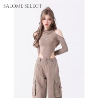 SALOME SELECT เสื้อครอป เสื้อยืด ชุดเซ็ทผู้หญิง เสื้อยืดคอกลม เสื้อยืด ผญสวย ๆ เวอร์ชั่นเกาหลี ผ้าคอตตอน ใส่สบาย เรียบง่าย 2023NEW WTX2390ANW 36Z230909