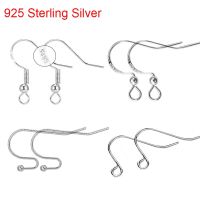 【YF】 925 Sterling Plated Brinco Ganchos Anti Alergia Brincos Fechos Gancho para DIY Jóias Acessórios Fazendo Suprimentos 50PCs