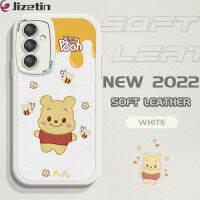 Jizetin เคสหลังหนังลายการ์ตูนสำหรับ Samsung กาแล็คซี่ A24 4G ทำให้ผิวรู้สึกเพรียวบางเคสปกหนังทำจากซิลิโคน PU