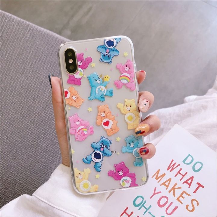 พร้อมส่งในไทย-เคสซิลิโคน-สกรีนลายการ์ตูนแคแบร์-นิ่ม-ใช้สำหรับipทุกรุ่น-309