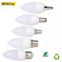 15X หลอดไฟหลอดไฟ LED 3W E27 E12 B22 B15 110V 220V 2835 SMD Chlier Lier Ampoule หลอดไฟ Bombillas แทนที่หลอดฮาโลเจน20W