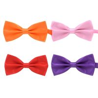 Red Pink Bow Tie for Men Purple Orange Bright Casual Bow Tie Adult Multi Color Wedding Bow Tie Boys Clothing