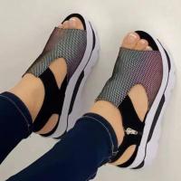 Women Sandals Platform Wedge Shoes for Women 2022 Solid Color Fish Mouth Comfortable Casual Female Beach Sandals Chaussure Femme