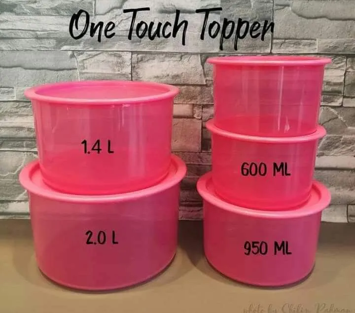 Tupperware One Touch Topper, 22.0 fl oz, juego de 4 y obtén 1 pieza gratis