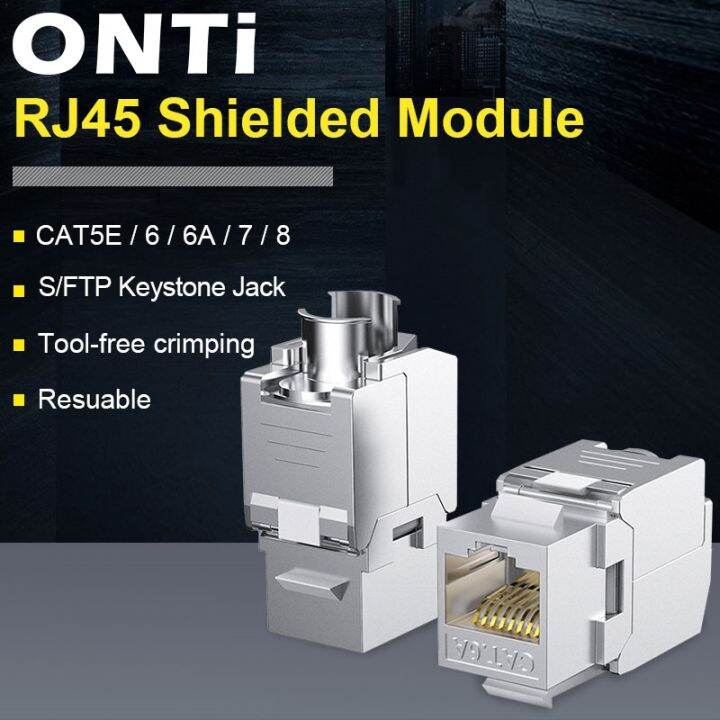 Optical fiber jumper RJ45 CAT8 ToolLess STP Shielded Keystone Jack