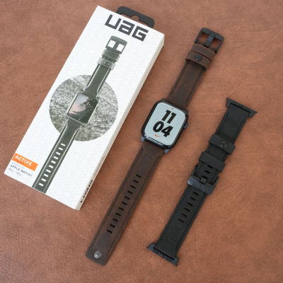 Urban Armor สำหรับนาฬิกา Apple หนังพรีเมี่ยม,สายคล้องแบบคลาสสิคอะไหล่พิเศษ49Mm พร้อม Apple Watch Series 7 6 5 4 45Mm 44Mm 41Mm 40Mm