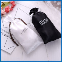 Satin Hair Bags Packaging Jewelry Cosmetic Makeup Wedding Party Gift Sachet Toy Shoe Storage Silk Drawstring Pouch Print Logo