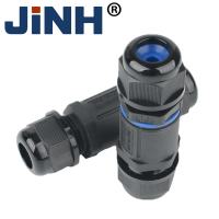 JINH IP68 Electrical Waterproof Connector Wire Cable 4P Outdoor Plug Straight Quick Push in Terminal block Conductor Connector Electrical Connectors