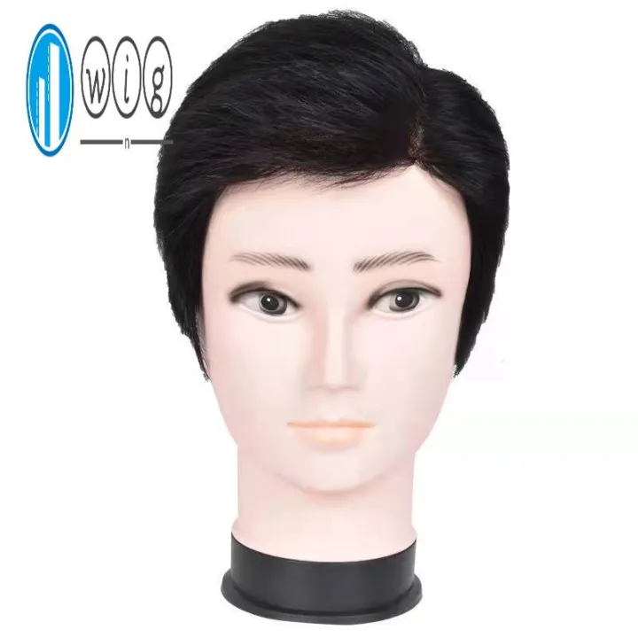 Real hair wig men middleaged and elderly real hair silk wig men