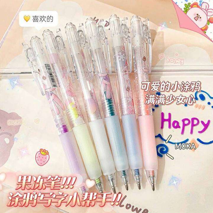 สินค้าพร้อมส่ง-ปากกาเจล-3d-ขนาดหัวปากกา-0-1-mm-เขียนได้ทุกพื้นผิว-เชต-6-สี-6-ด้าม