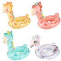 Baby Kids Giraffe Pattern Swimming Ring Lovely Cartoon Swim Circle Tube for Child Inflatable Floating Seat Ring Water Sport Toy