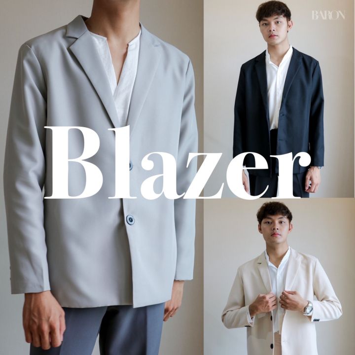 baron-blazer-เสื้อเบลเซอร์-เสื้อสูทผู้ชาย-เกรดพรีเมี่ยม-ชุดไปงานแต่ง-ใส่โค้ด-bar65apr-ลดเพิ่ม-65-912