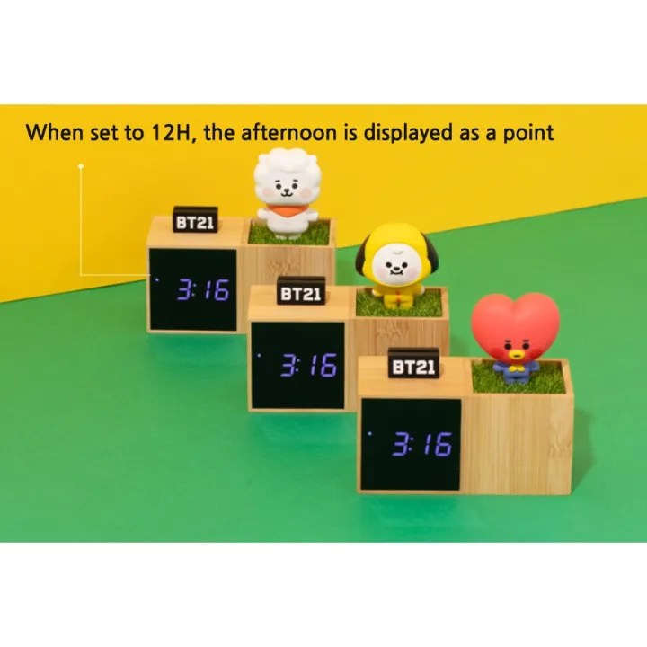 BTS BT21 Baby LED Digital Desk Clock Alarm Temperature(Ready Stock