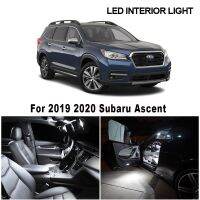 ชุดตกแต่งภายในไฟป้ายทะเบียน LED รถยนต์สีขาว Canbus 13X สำหรับ2019 2020 Subaru Ascent Map การอ่านรูปทรงกลมโคมไฟประตู