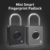 Mini Smart Biometric Thumbprint Door Padlocks Rechargeable Door Lock Fingerprint Smart Padlock USB Keyless Quick Unlock