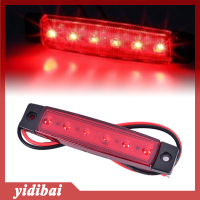 yidibai 1PC 12V 6LED รถบรรทุกด้านข้างเครื่องหมายไฟ LED ต่ำพ่วงไฟด้านหลัง