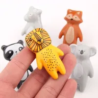 Cartoon Furniture Handles Animal Drawer Knob Ceramic Drawer Knobs Handles for Cabinets and Drawer Lion Panda Fox Children Handle