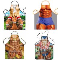 Muscle man Funny funny apron baking accessories aprons for women apron kitchen apron for men cafe Linens naked woman chef apron