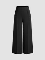 Cider Mid Waist Pleated Straight Leg Trousers