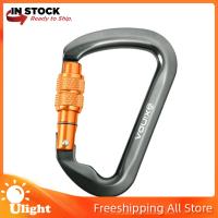 คลิป Carabiner รูปตัว D อะลูมินัมอัลลอยน้ำหนักเบาทนทานสำหรับงานหนักอุปกรณ์กลางแจ้งห่วงเกี่ยวนิรภัยแบกเป้สำหรับเดินป่า