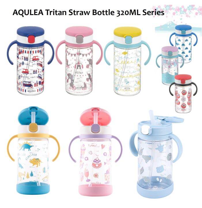 Richell | 320ml AQULEA Clear Straw Bottle Mug | Lazada Singapore