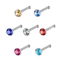 8PCS Stainless Steel Zircon Nose Ring Earrings Piercing Jewelry Bone Set Body jewellery