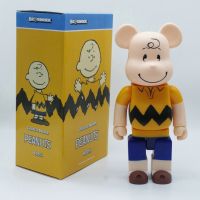 400% Snoopy PEANUTS Charlie Brown Lucy Bearbrick Action Figures Popular Cartoon Hobbies Toy