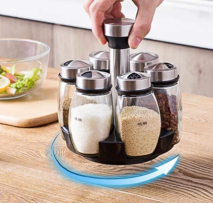 6pcs Seasoning Box Salt and Pepper Spice Rack Condiment Shakers Spice Box 6pcs Seasoning Box Salt and Pepper Spice Rack Condiment Shakers Spice Box