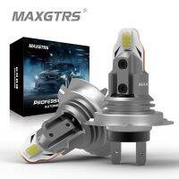 MAXGTRS 2x NEW H7 LED Headlights Fanless Wireless Mini Size Design for Car Headlight 3570 CSP LED Bulb 6500K White 360 Degree Beam Angle