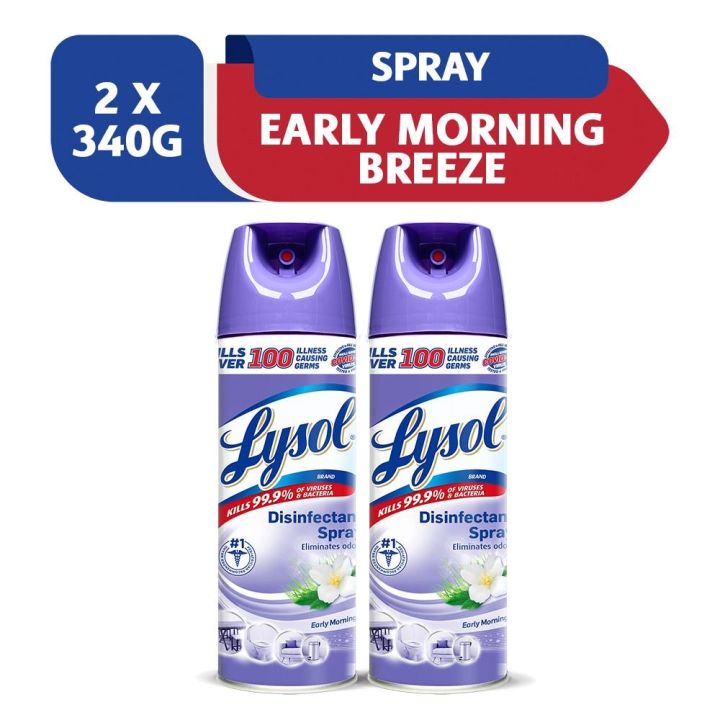 Lysol Disinfectant Spray Early Morning Breeze 340g Twin Pack Lazada Ph 0385