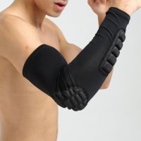 Sports Men 39;s Arm Sleeve Elbow Pad Compression Oversleeve Breathable Gym Basketball Sun UV Protection Cover Bicycle Arm Warmer