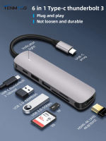 Tentmtoo USB C ฮับประเภท C ถึงหัวแปลงสัญญาณ HDMI 4K Thunderbolt Type C Hub กับ USB 3.0 PD 100W อะแดปเตอร์สำหรับ Air ProHP XPS