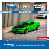 Tarmac Works 1/64 GLOBAL64 LB-WORKS Dodge Challenger SRT Hellcat Green Metallic T64G-TL039-GR