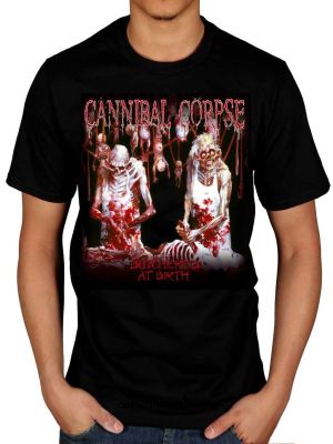 New Cannibal Corpse Butchered At Birth T Shirt Death Metal Band Tomb Skull Design Tops Custom Hipster Tees