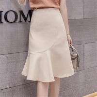 Plus Size Skirt Women Summer New Fashion Simple Office Plain Midi Skirts